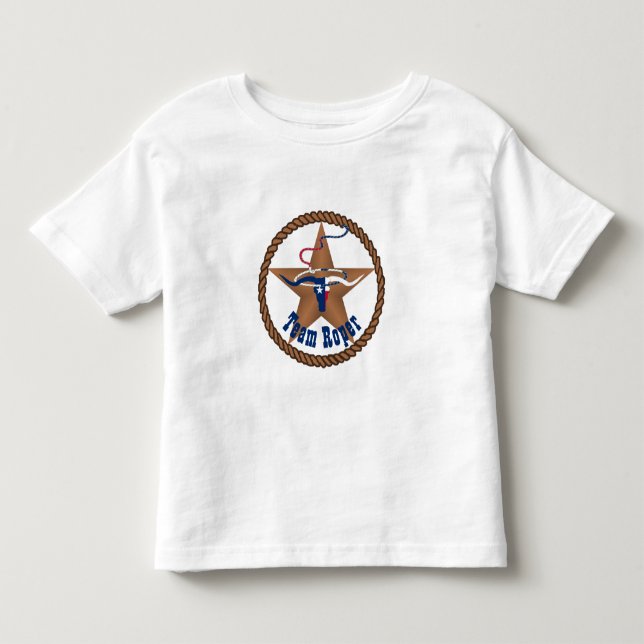 Texas Flag-Leiter mit Rope Team Roper Kleinkind T-shirt (Vorderseite)