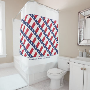 TEXAS FLAG Lone Star Staat Individuelle Schrift Duschvorhang