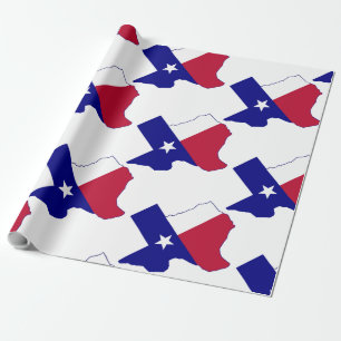 Texas Flag Map Geschenkpapier