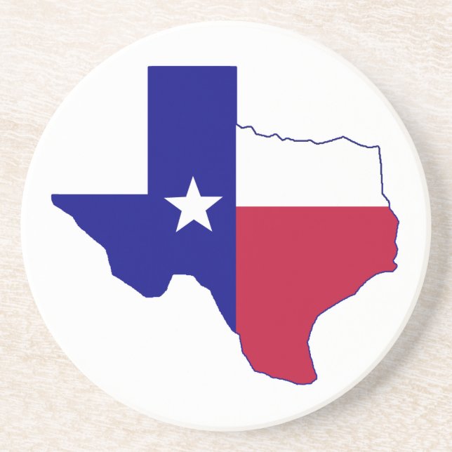 Texas Flag Map Getränkeuntersetzer (Vorne)