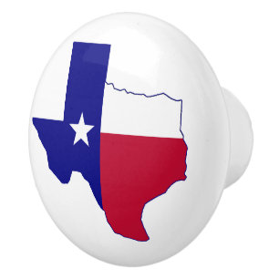 Texas Flag Map Keramikknauf