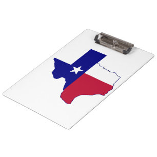 Texas Flag Map Klemmbrett