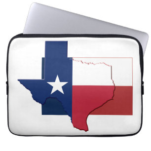 TEXAS Flag Map Patriotic Computer Laptopschutzhülle
