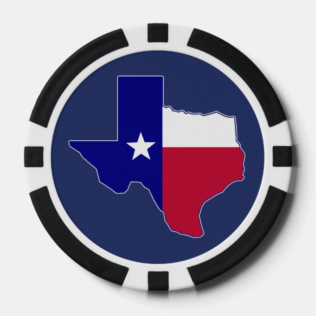 Texas Flag Map Pokerchips (Vorderseite)