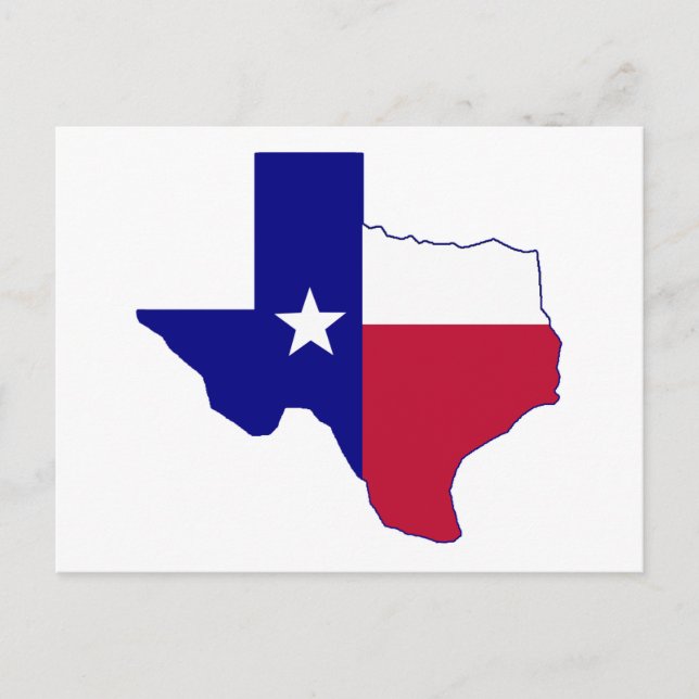 Texas Flag Map Postkarte (Vorderseite)