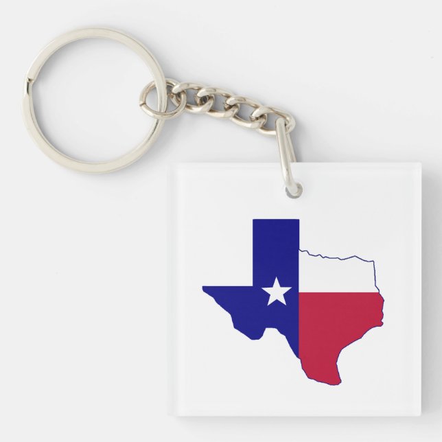 Texas Flag Map Schlüsselanhänger (Vorderseite)