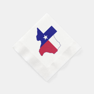 Texas Flag Map Serviette