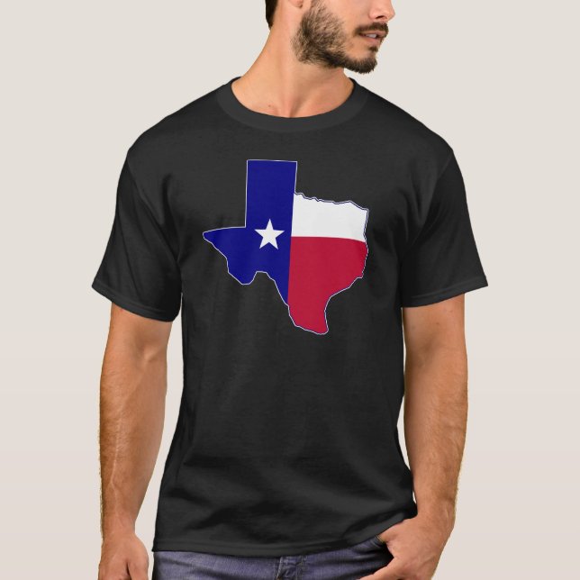 Texas Flag Map T-Shirt (Vorderseite)