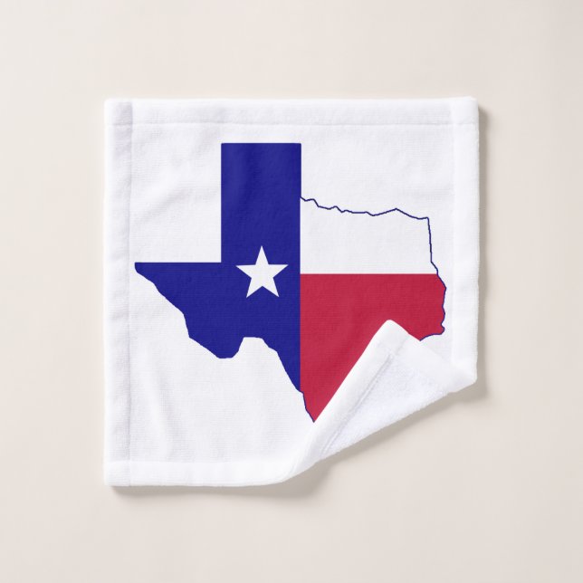 Texas Flag Map Waschlappen (Waschlappen)