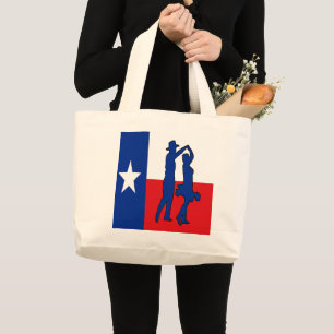 TEXAS FLAG MIT LANDESTANKERN, DIE SICH BAG JUMBO STOFFBEUTEL
