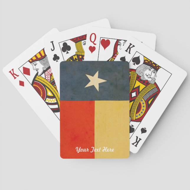 Texas Flag Personalisiert Spielkarten (Rückseite)