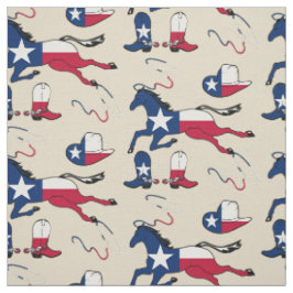 Texas Flag Pferde Hasen und Stiefel ln Stoff