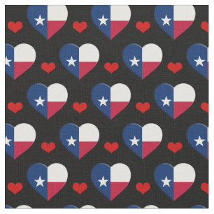 Texas Flag & Red Heart mode Fabric / USA Stoff