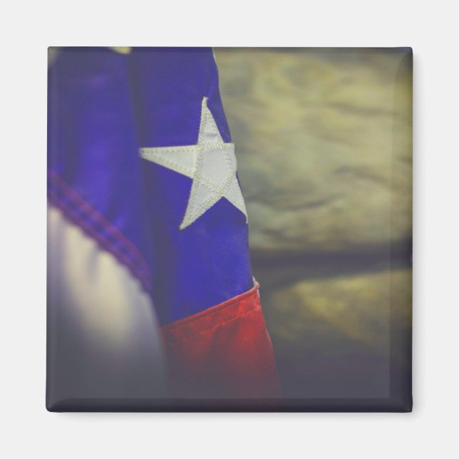 Texas Flag Rustic Lone Star Staat USA Magnet (Vorne)