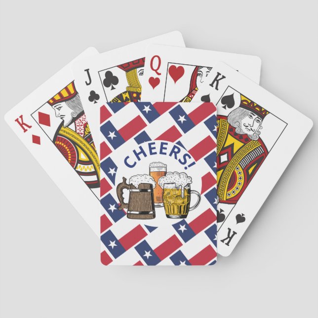 TEXAS FLAG Texan Beer Spielkarten (Rückseite)