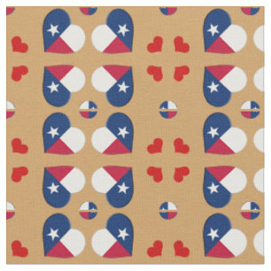 Texas Flag & Texas Hearts mode Fabric / USA Stoff