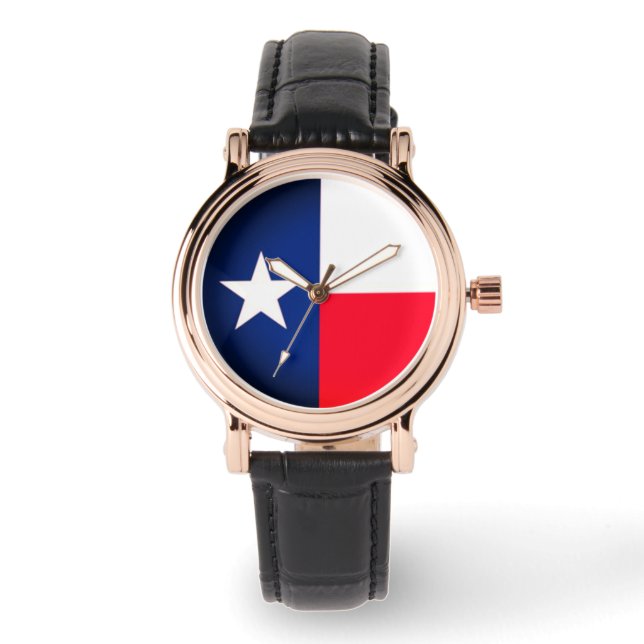 Texas Flag Watch Armbanduhr (Vorderseite)