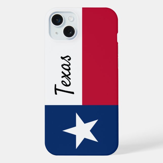 Texas-Flag-Zelle IPhone 15 pro Fall Abdeckung Plus Hülle (Rückseite)