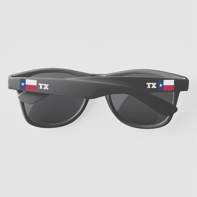 Texas-Flagge 100% UV-schwarze Sonnenbrille mit Mon (Rückseite)