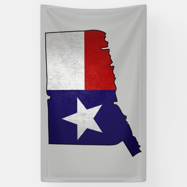Texas-Flagge Connecticut-Konturfahne Banner (Vertikal)