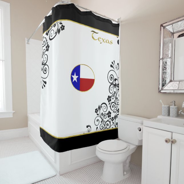 Texas-Flagge Duschvorhang (Beispiel)