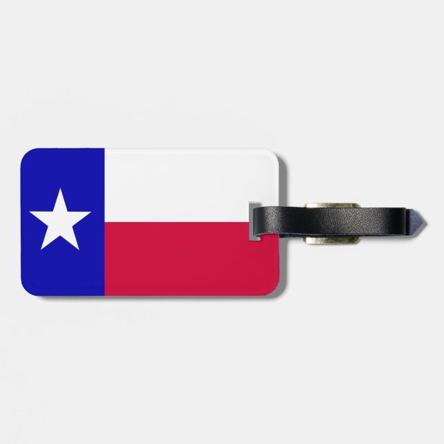 Texas-Flagge Gepäckanhänger (Rückseite horizontal)