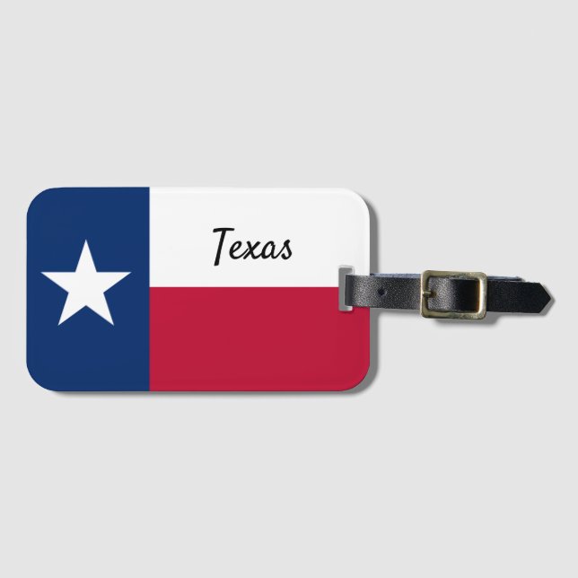 Texas-Flagge  Gepäckanhänger (Vorderseite (Horizontal))