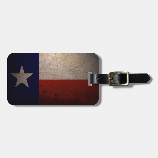 Texas-Flagge Gepäckanhänger (Vorderseite horizontal)