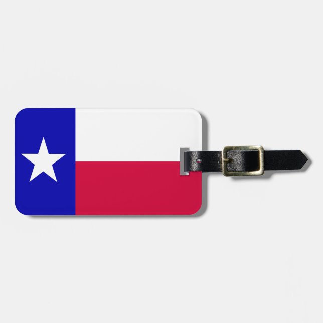 Texas-Flagge Gepäckanhänger (Vorderseite horizontal)