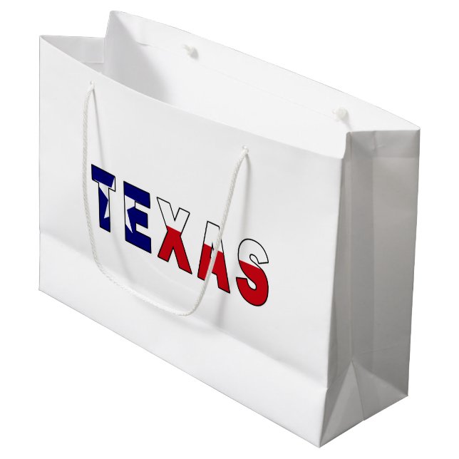 Texas-Flagge Große Geschenktüte (Vorderseite Schrägansicht)