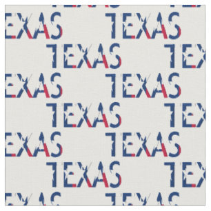 Texas-Flagge im Wort Texas Stoff