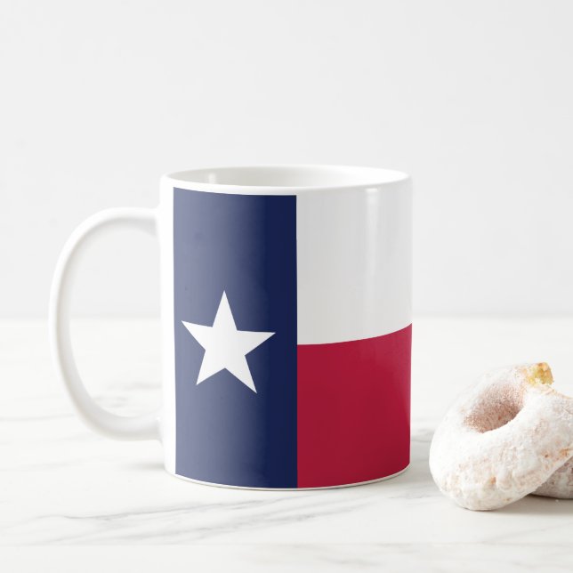 Texas-Flagge Kaffeetasse (Mit Donut)
