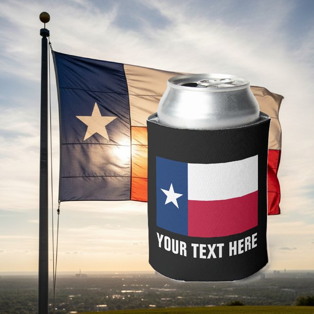 Texas Flagge kann Kühler | Texanischer Bierhalter Dosenkühler (Texas flag can cooler)