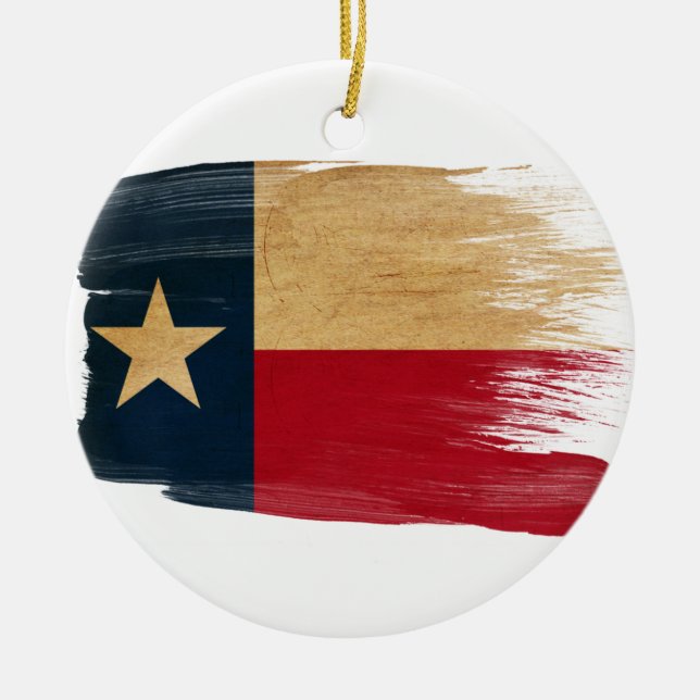 Texas-Flagge Keramikornament (Vorne)