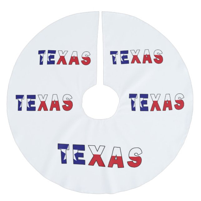 Texas-Flagge Polyester Weihnachtsbaumdecke (Vorderseite)