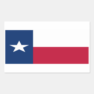 Texas-Flagge Rechteckiger Aufkleber
