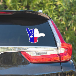 Texas flagge Shaka Aufkleber