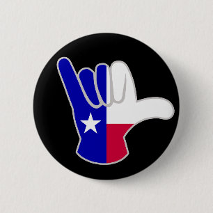 Texas-Flagge Shaka Button