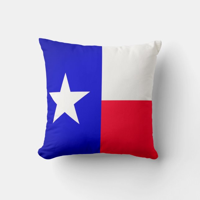 Texas-Flagge und Bluebonnets Kissen (Vorderseite)