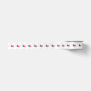 Texas-Flagge und -Karte Satinband