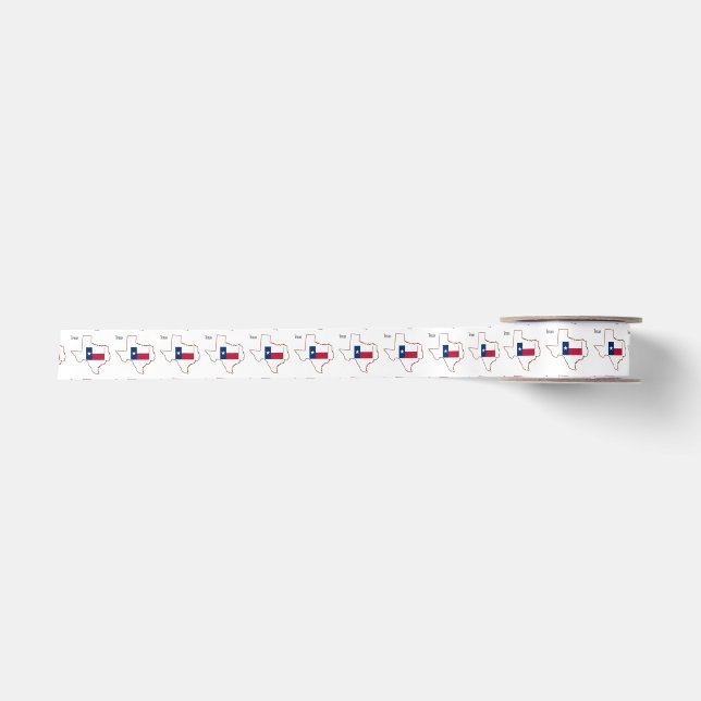 Texas-Flagge und -Karte Satinband (Vorderseite)