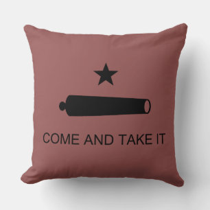 Texas-Flagge und spartanischer Leonidas "Komm und Kissen