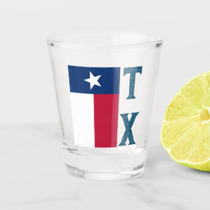 Texas-Flagge (vertikal) Schnapsglas