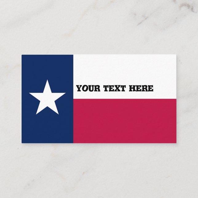 Texas-Flagge Visitenkarte (Rückseite)