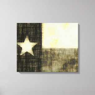 TEXAS-FLAGGEN-ALTES ZEICHNEN LEINWANDDRUCK
