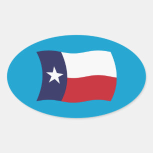 Texas-Flaggen-Aufkleber Ovaler Aufkleber