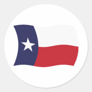 Texas-Flaggen-Aufkleber Runder Aufkleber