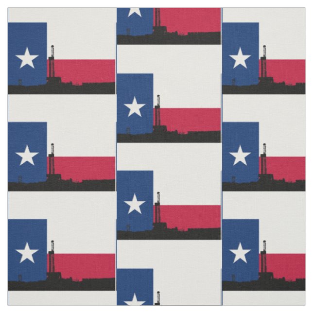 Texas-Flaggen-Erdölbohrungs-Anlage Stoff (Muster)