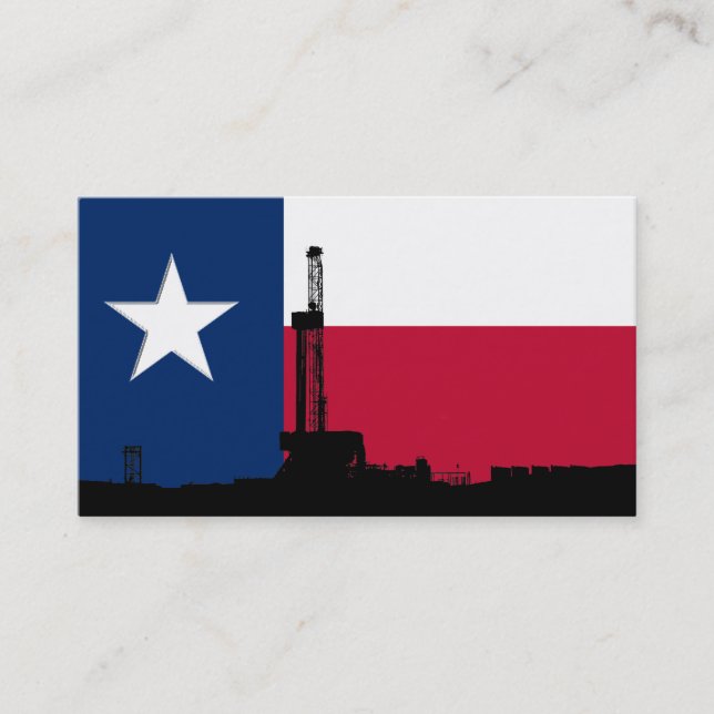 Texas-Flaggen-Erdölbohrungs-Anlage Visitenkarte (Vorderseite)