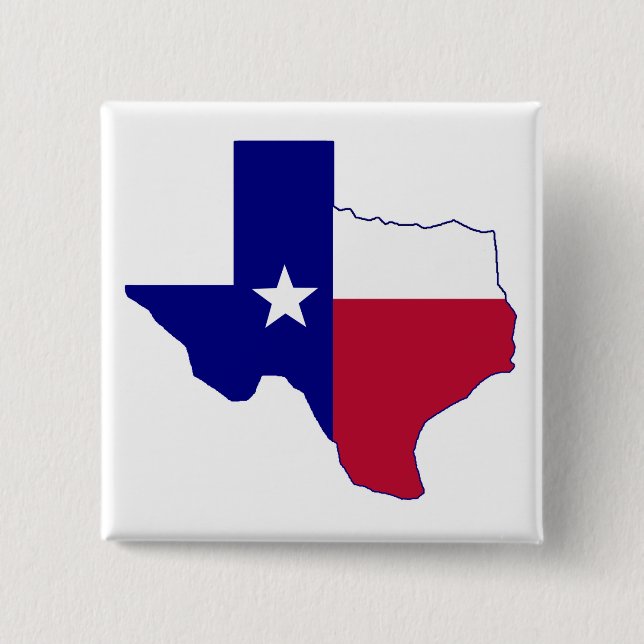 Texas-Flaggen-Karte Button (Vorderseite)